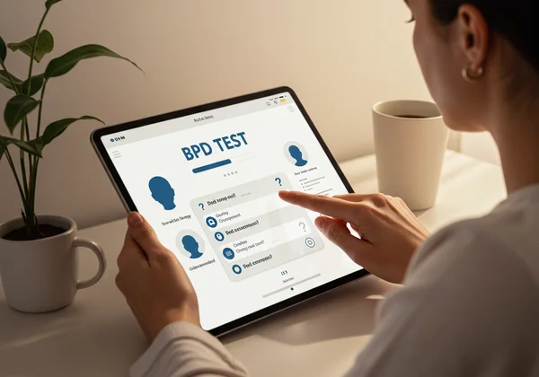 Person seeking clarity through an online BPD test