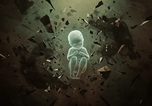 Abstract representation of childhood trauma and BPD