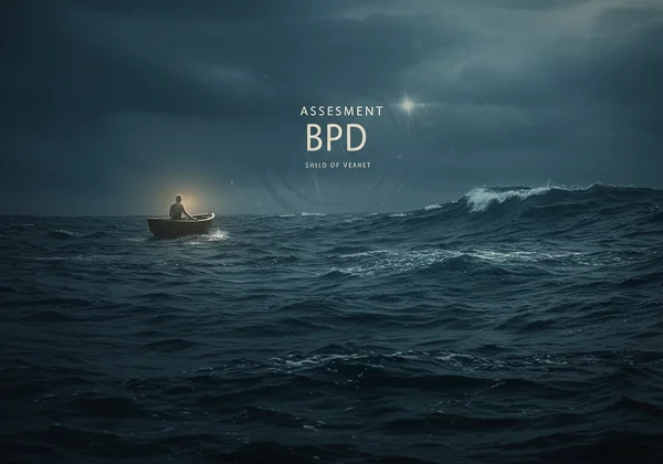 Navigating a stormy sea, representing BPD relationship challenges