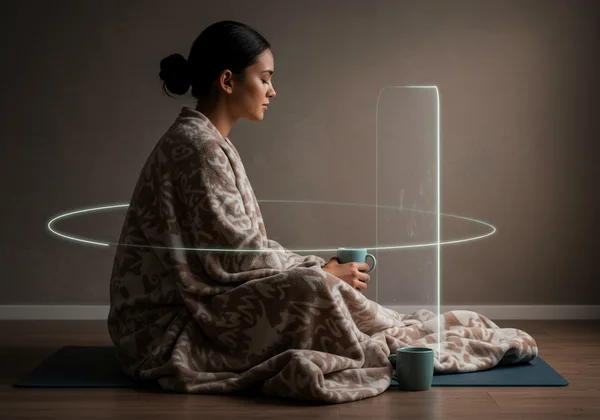 Person reflecting, prioritizing self-care and personal limits