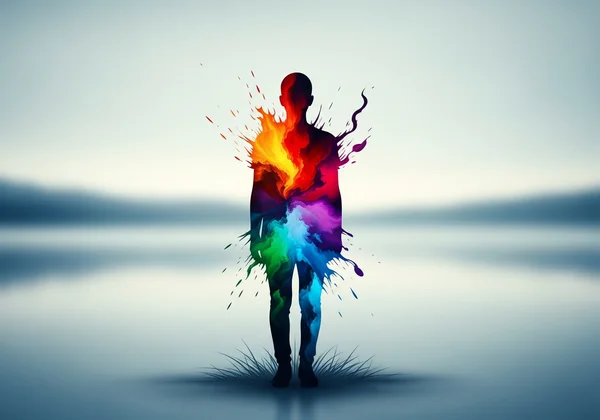 Woman experiencing intense emotions and mood swings