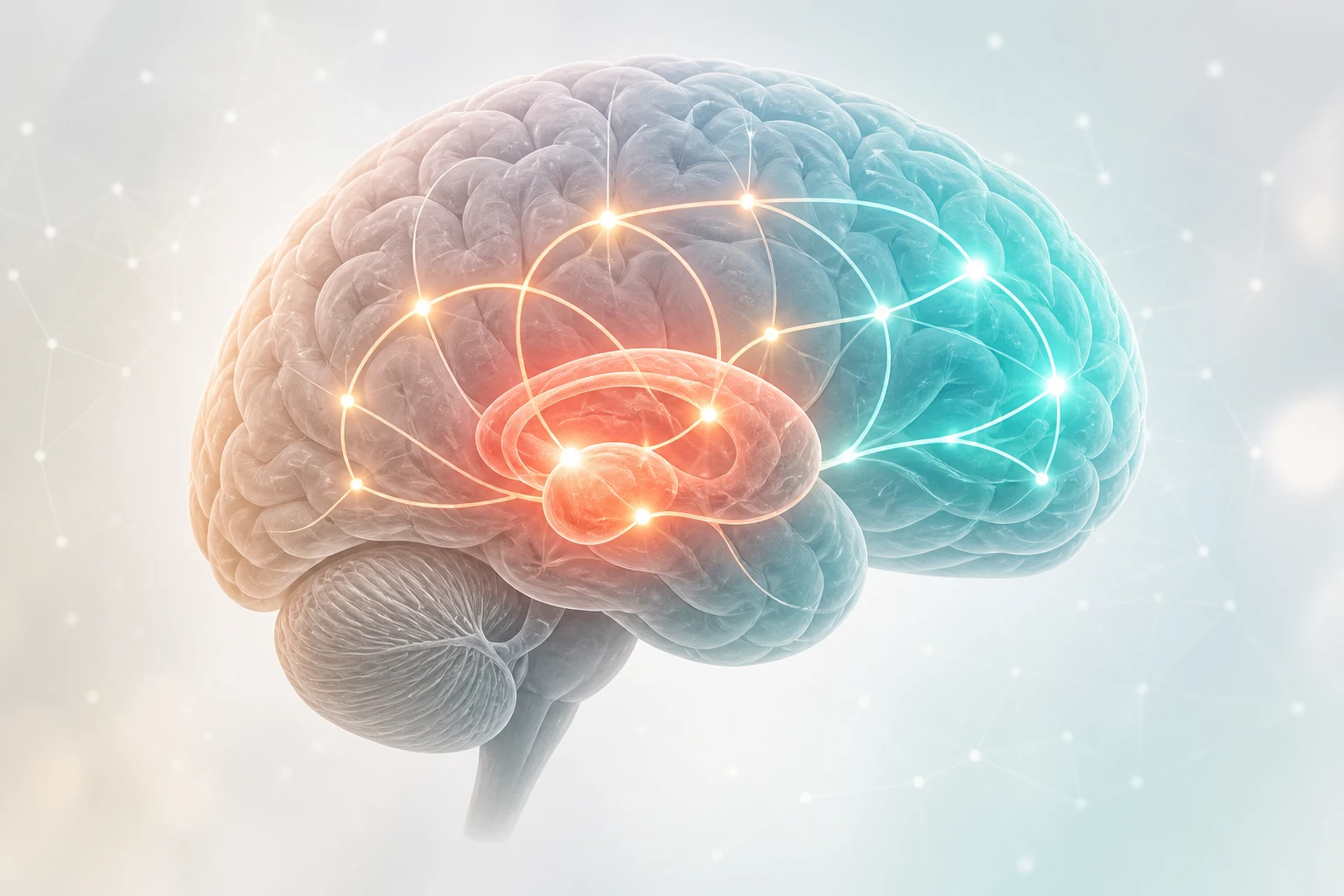 Calm brain network illustration